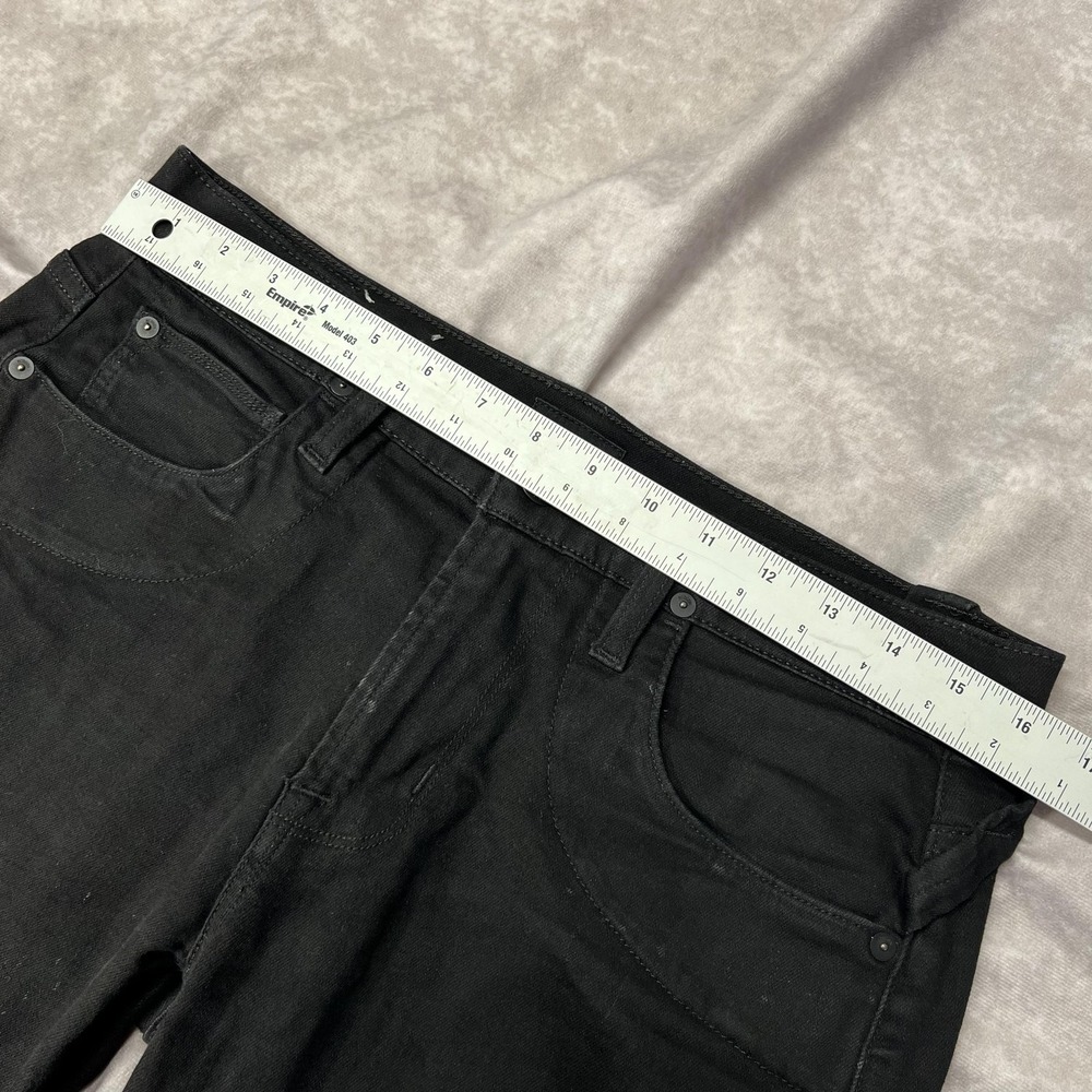 Hudson Ethan Biker Skinny Jeans Mens 30 Black Moto Stretch Denim Pants - Picture 8 of 13